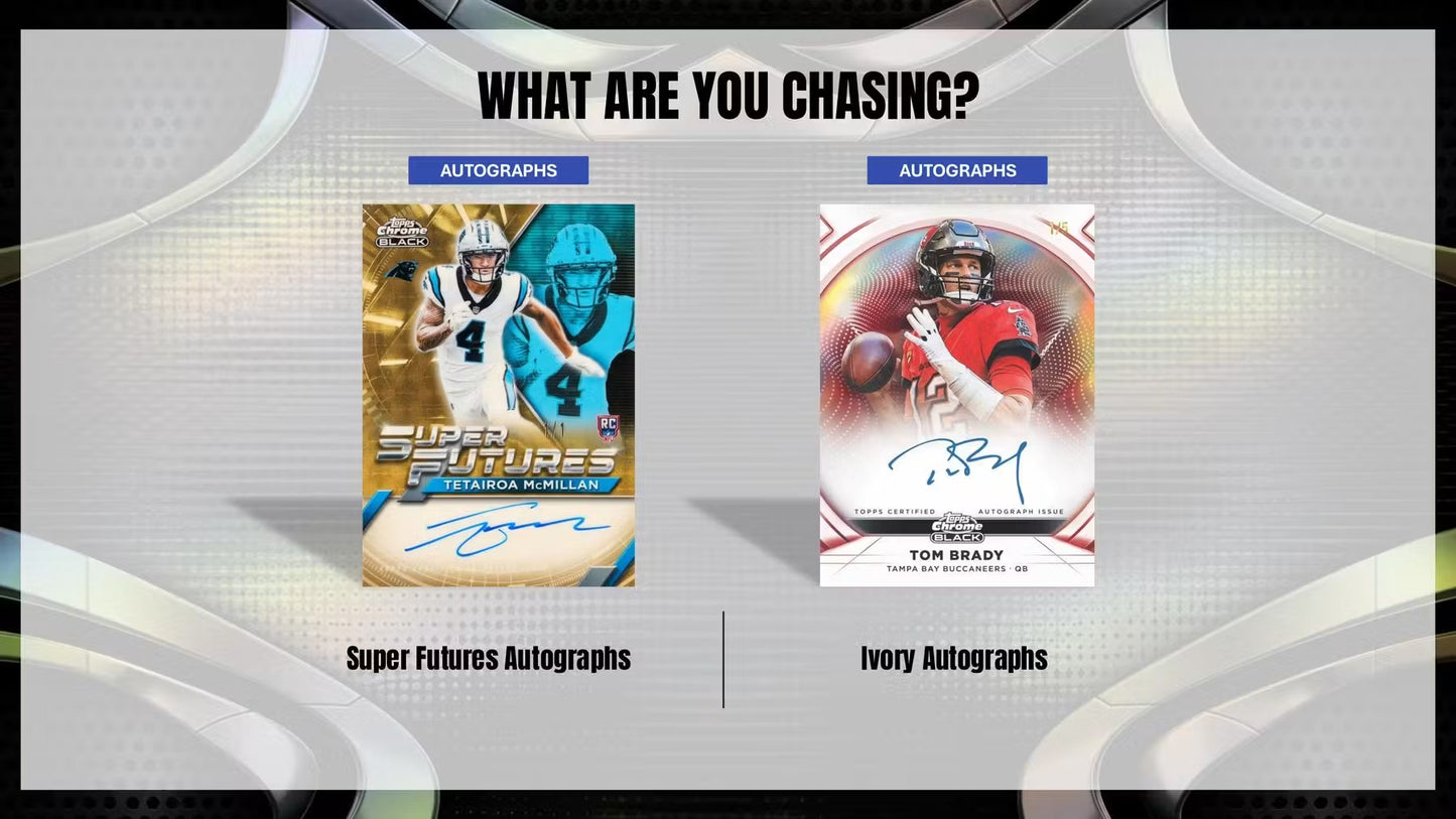 2025 Topps Chrome Black Football Hobby Box (Pre Venta)