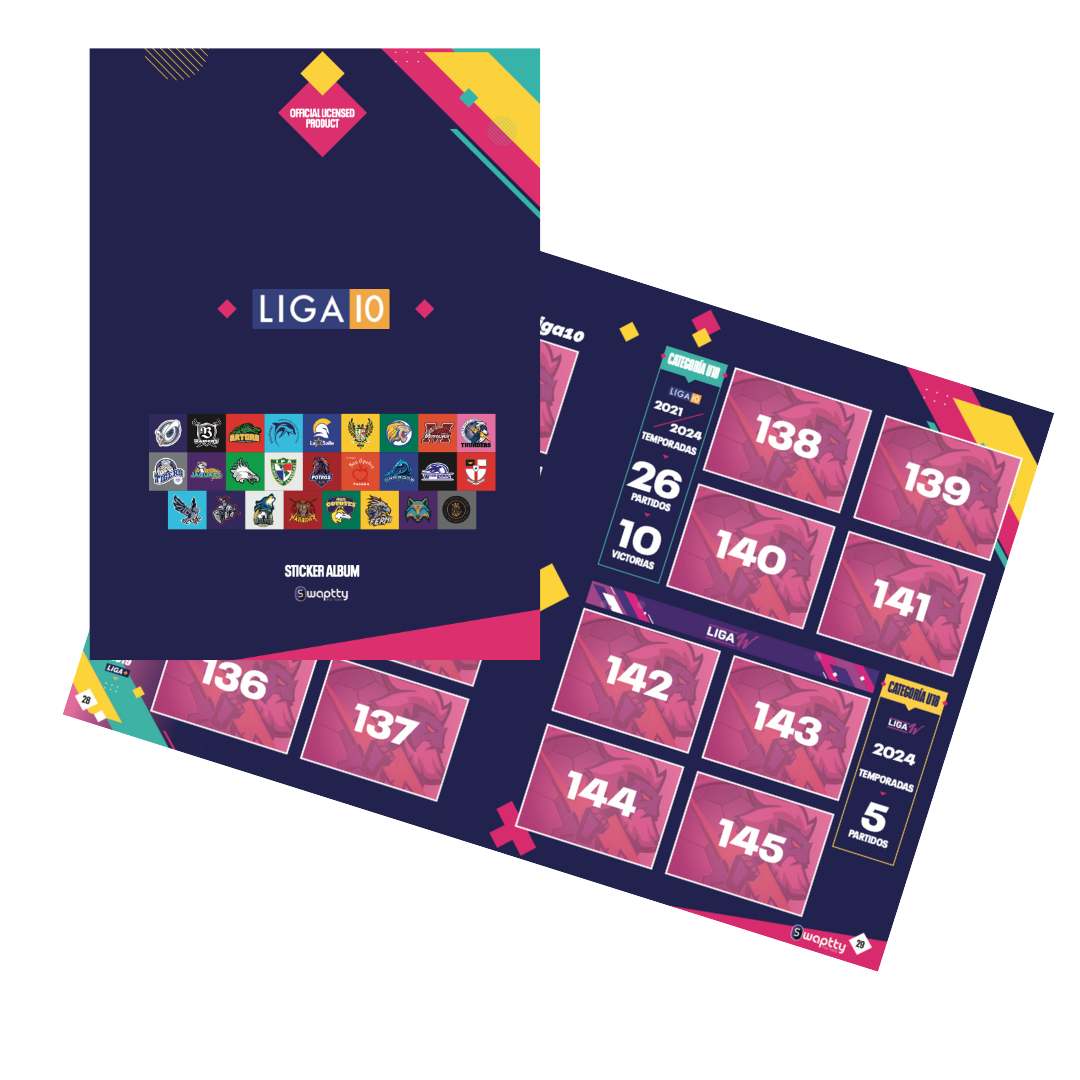 Album Tapa Dura Liga 10 & Swaptty 2025
