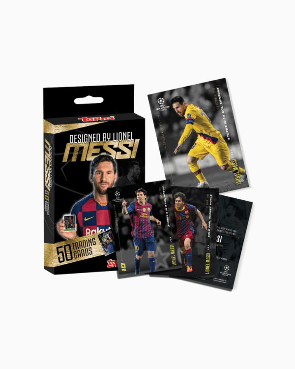 Caja Topps Designed by Lionel Messi – 50 cartas de colección UEFA Champions League