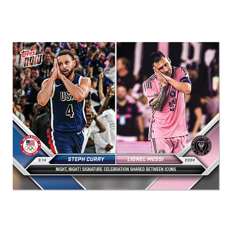 Lionel Messi y Steph Curry 2024 Topps NOW® | Carta MLS Coleccionable