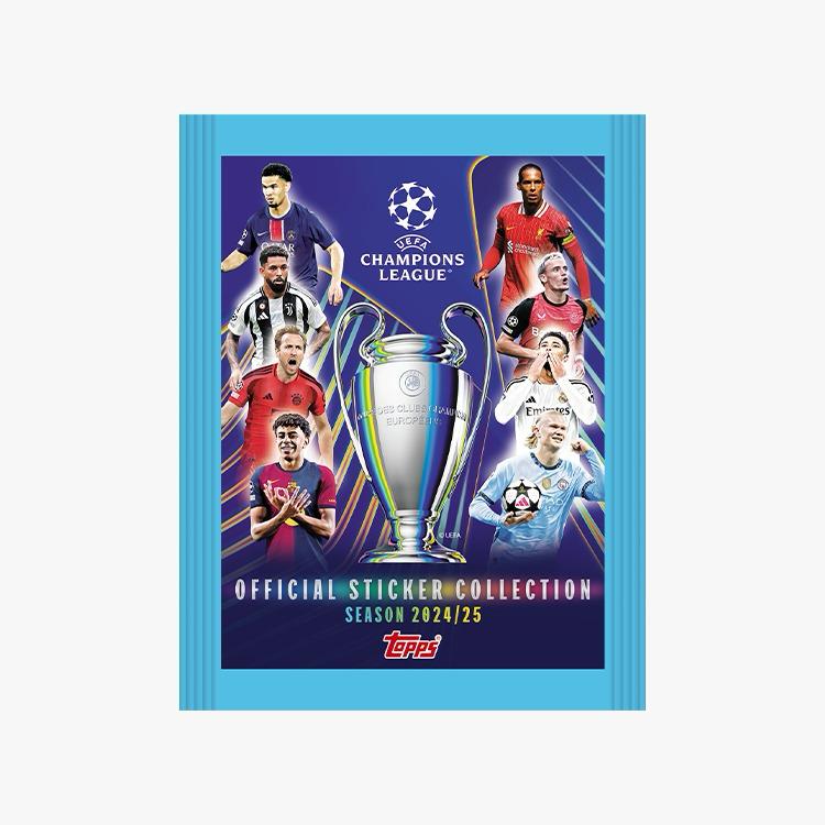 Combo UEFA Champions League 2024/25 | Álbum Tapa Dura + Caja de Stickers Topps