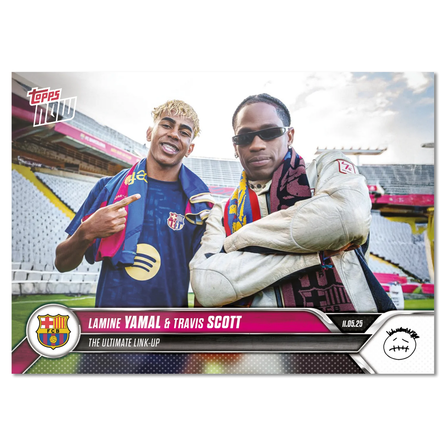 Travis Scott & Lamine Yamal - 2025 FC Barcelona Topps NOW