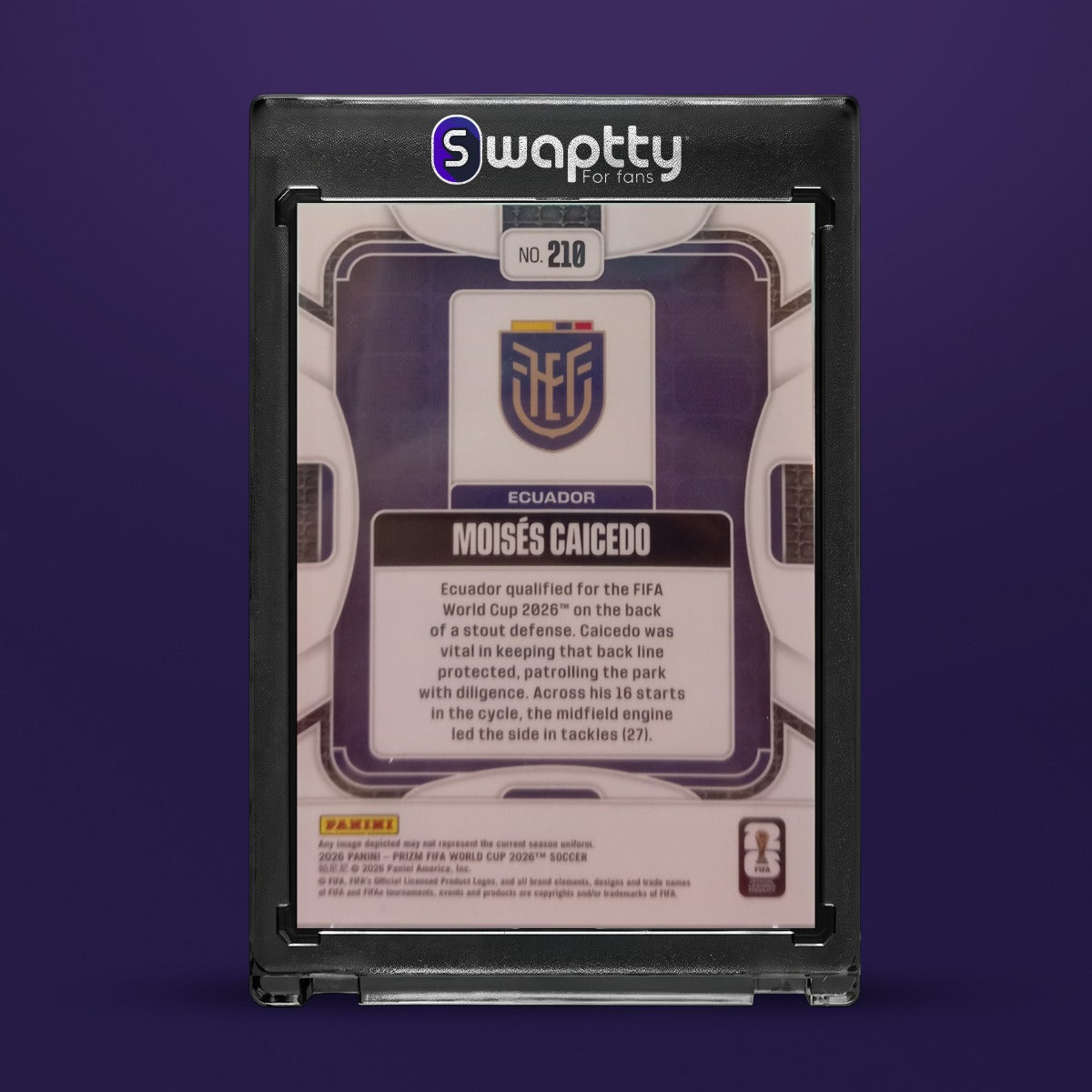 2026 Panini Prizm WC Moisés Caicedo — reverso