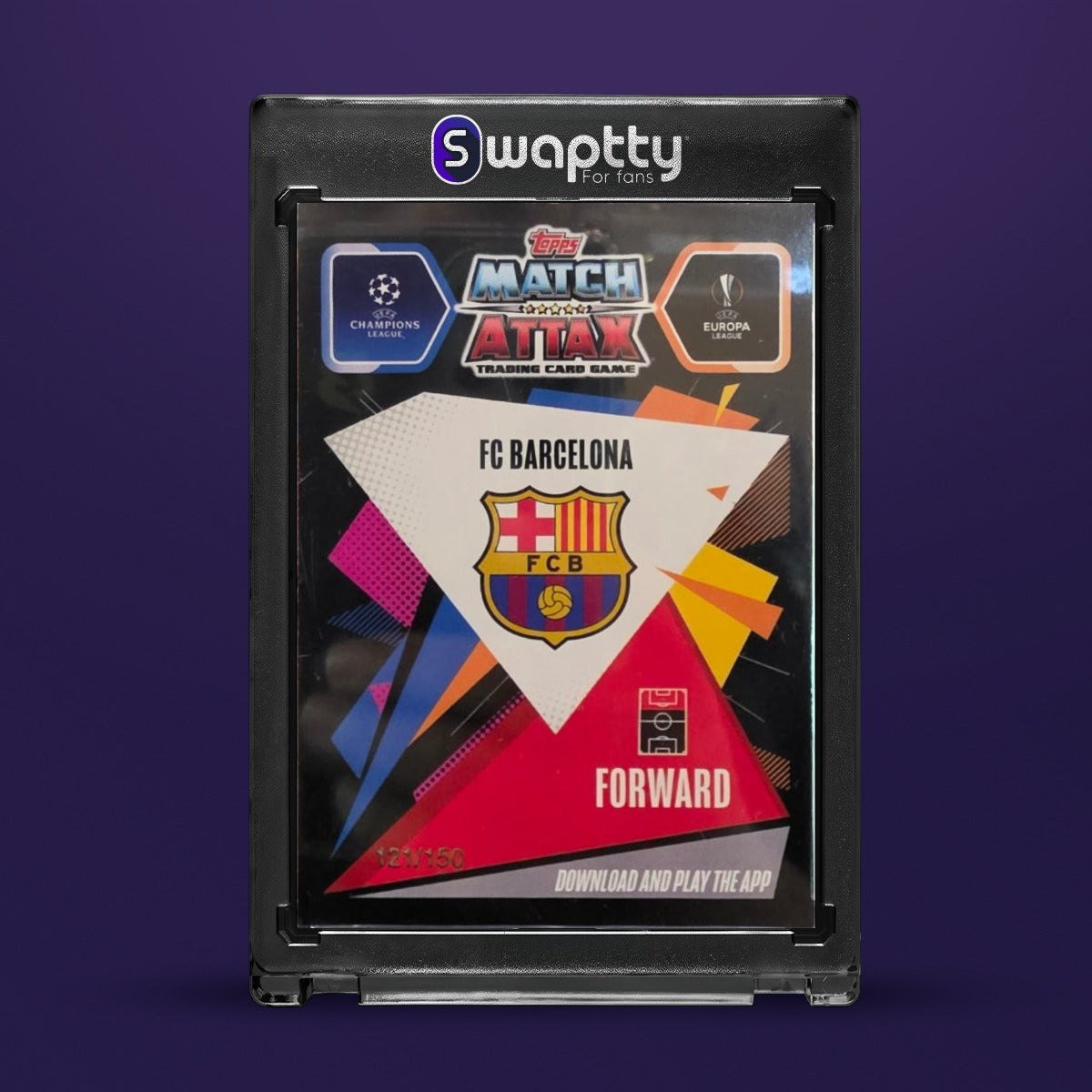 2020-21 Topps Match Attax Messi /150 — reverso