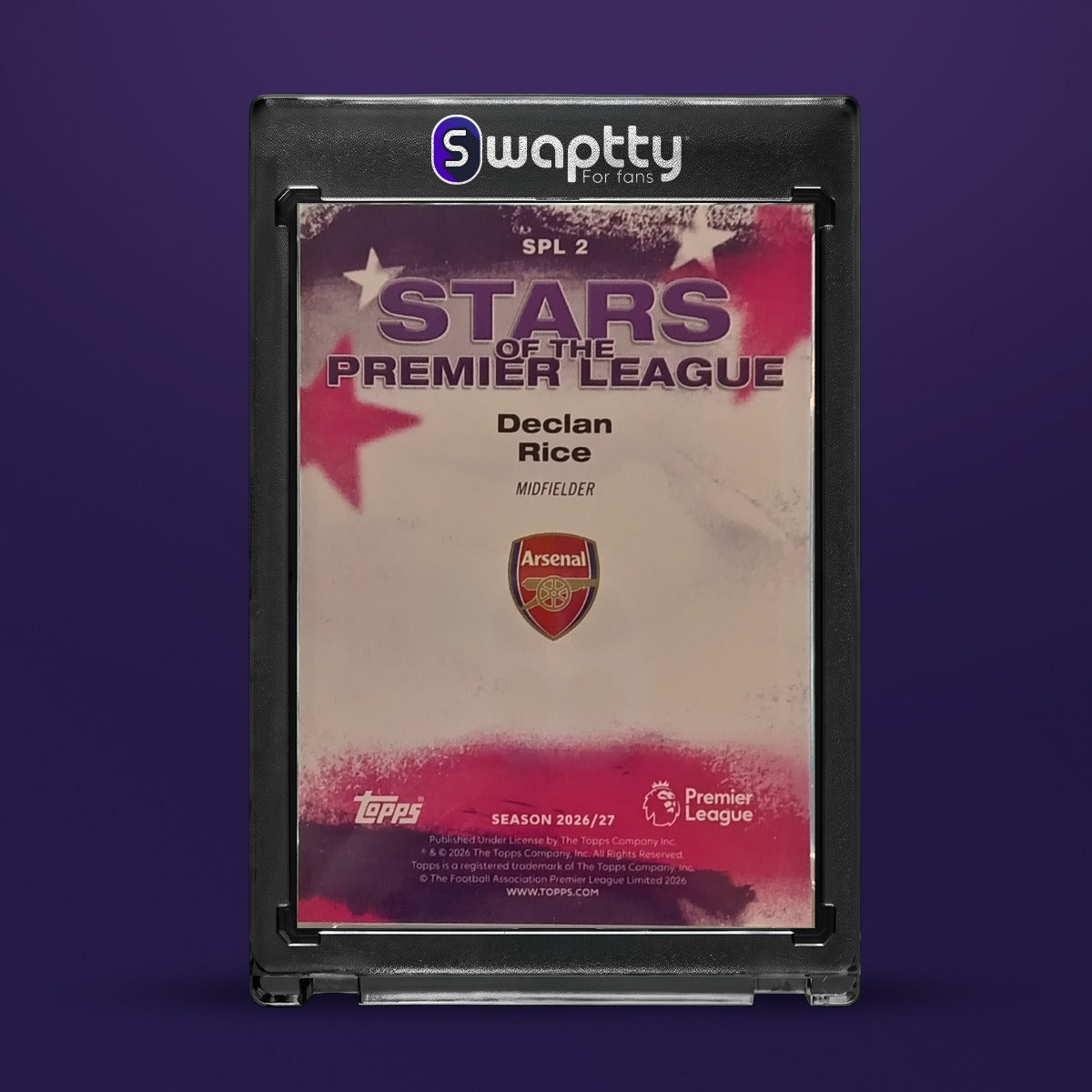 2026-27 Topps EPL Declan Rice — reverso