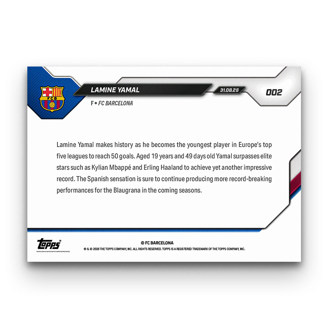 Lamine Yamal - 2026-27 FC Barcelona Topps NOW® - Card 2 (Pre Venta)