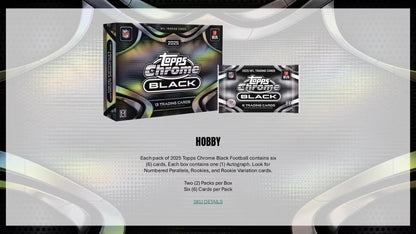 2025 Topps Chrome Black Football Hobby Box (Pre Venta)