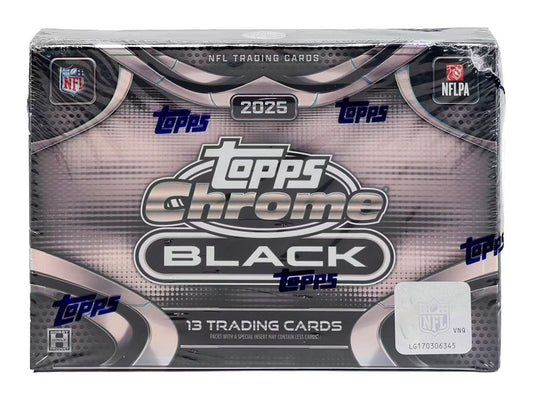 2025 Topps Chrome Black Football Hobby Box (Pre Venta)