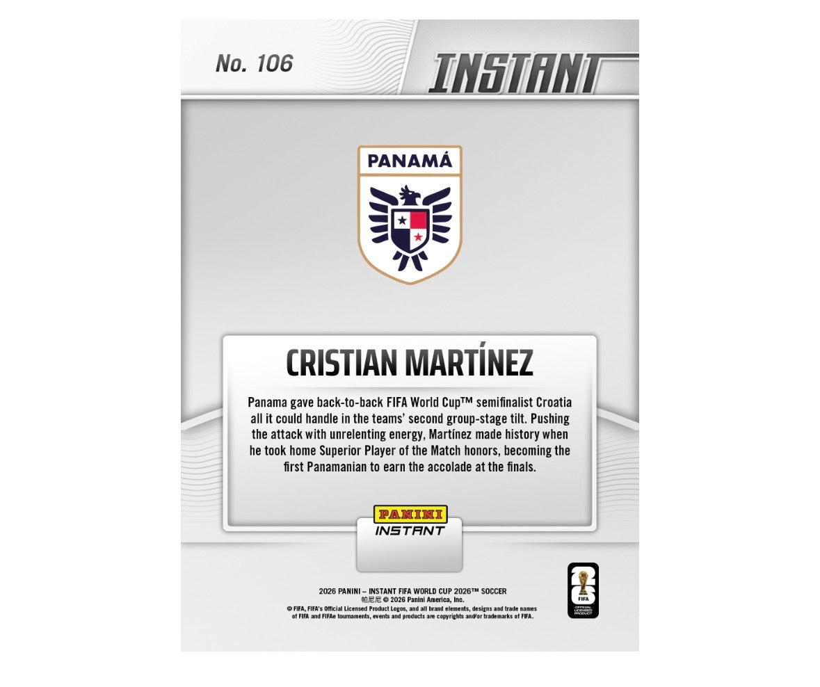 CRISTIAN MARTINEZ - 2026 PANINI INSTANT FIFA WORLD CUP 2026™ (PRE VENTA)