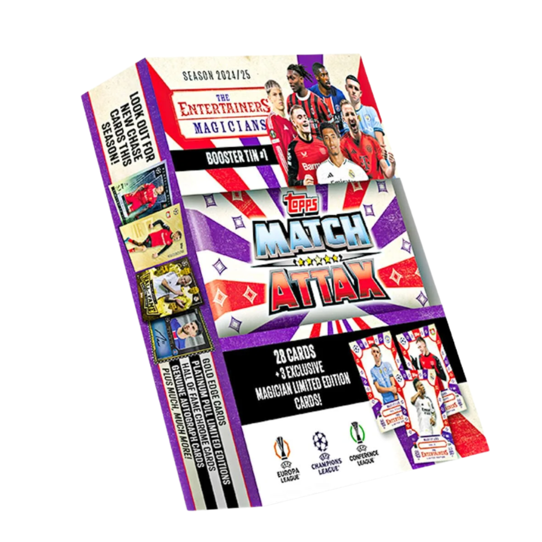 Match Attax 2024/25 – Set de Latas Coleccionables Topps | Booster Tins Oficiales