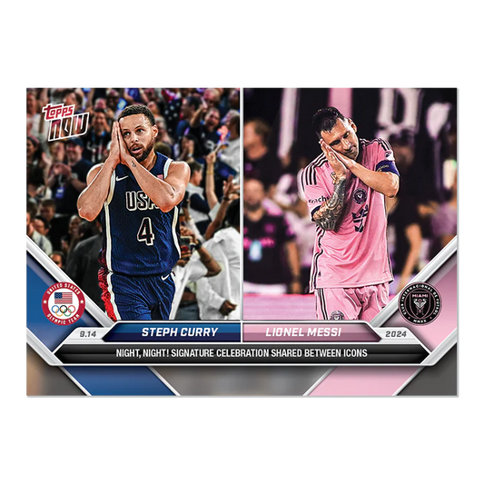 Lionel Messi y Steph Curry 2024 Topps NOW® | Carta MLS Coleccionable
