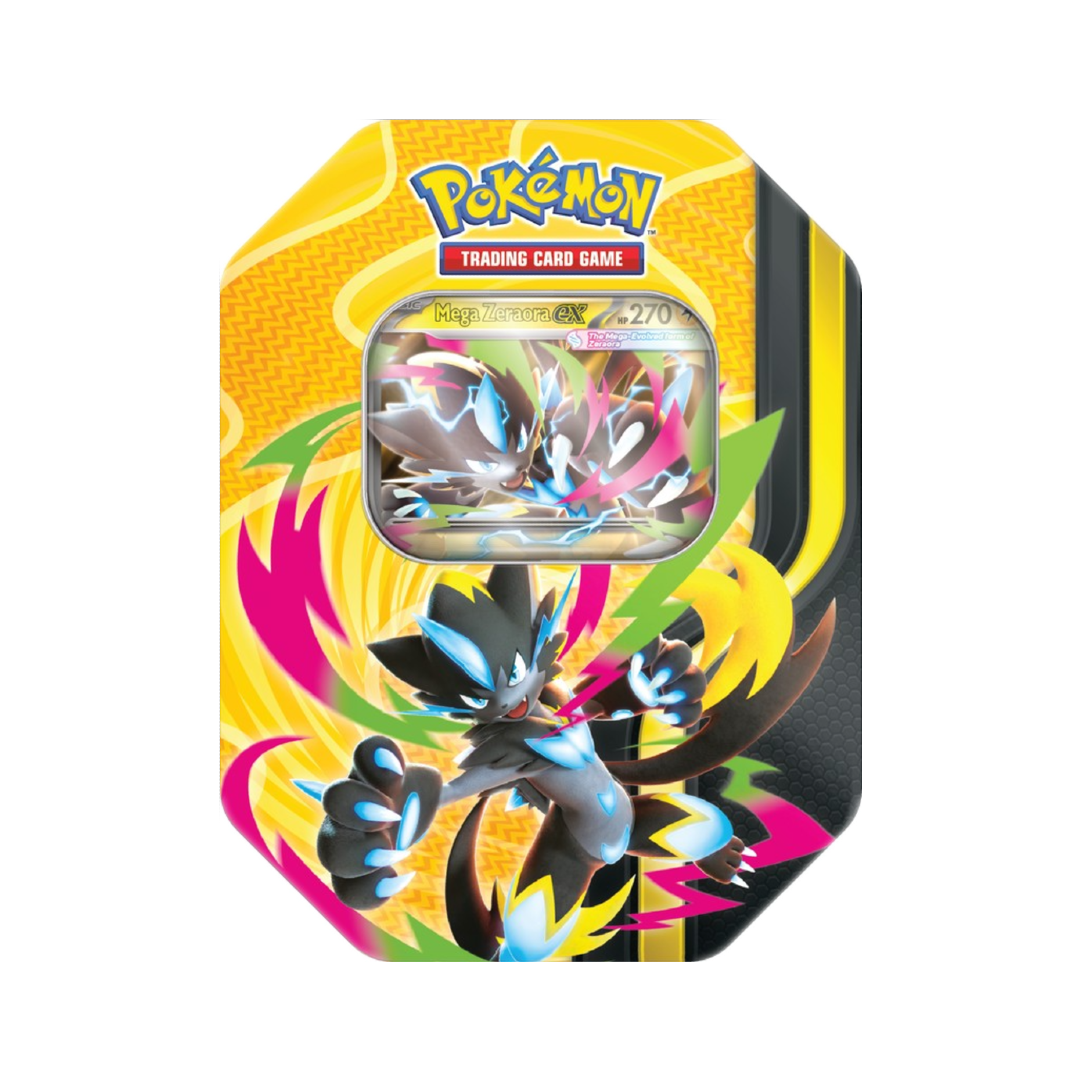 Tin Mega Zeraora ex - Mega Forces (Inglés)
