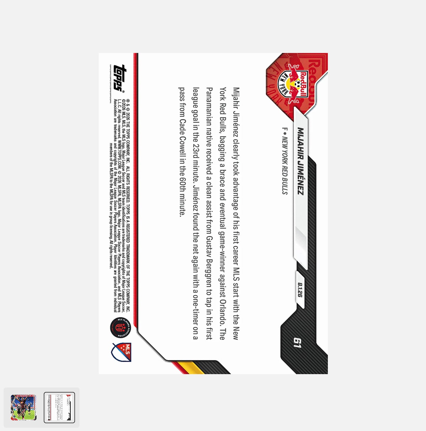 Mijahir Jiménez - 2026 MLS Topps NOW®
