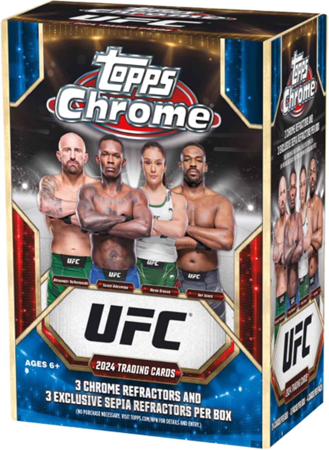 Caja Topps Chrome UFC 2024 – con Adesanya, Grasso, Volkanovski y Jon Jones

