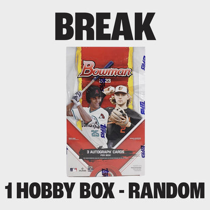 Break Random - 2023 Bowman Baseball Hobby Jumbo Box