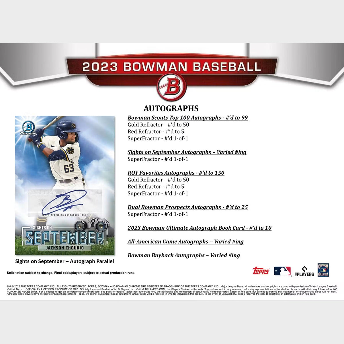 Break Random - 2023 Bowman Baseball Hobby Jumbo Box
