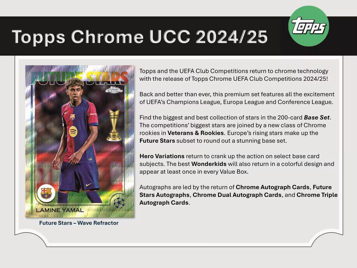 2024/25 Topps Chrome UCL Soccer Blaster Box