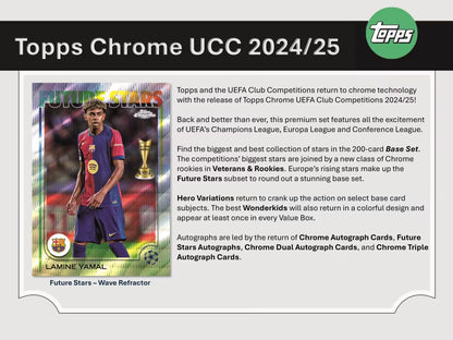 2024/25 Topps Chrome UCL Soccer Blaster Box
