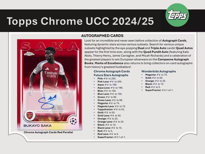 2024/25 Topps Chrome UCL Soccer Blaster Box