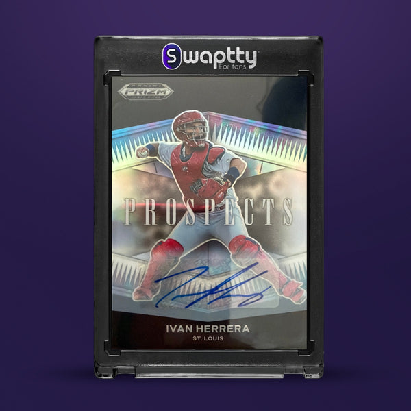 2021 Panini Prizm Draft Picks - Prospects Ivan Herrera #P-IH Silver (AU,RC) — frente