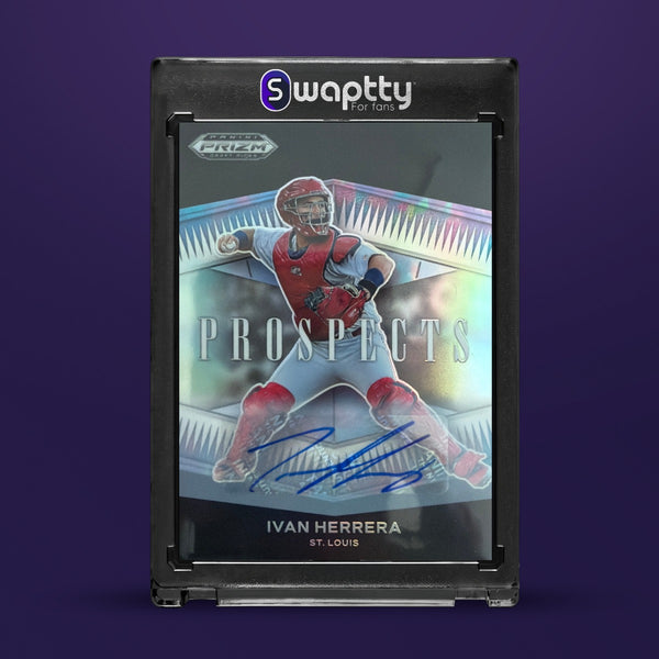 2021 Panini Prizm Draft Picks - Prospects Ivan Herrera #P-IH Silver (AU,RC) — frente