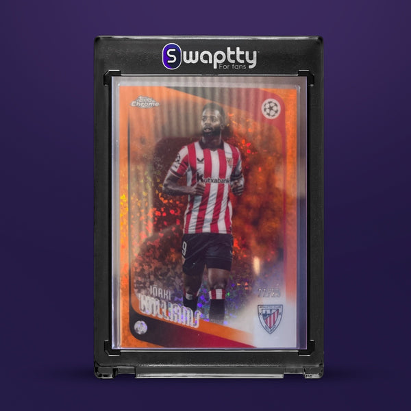 2025/26 Topps Chrome UCC Orange Refractor Iñaki Williams 22/25 — frente