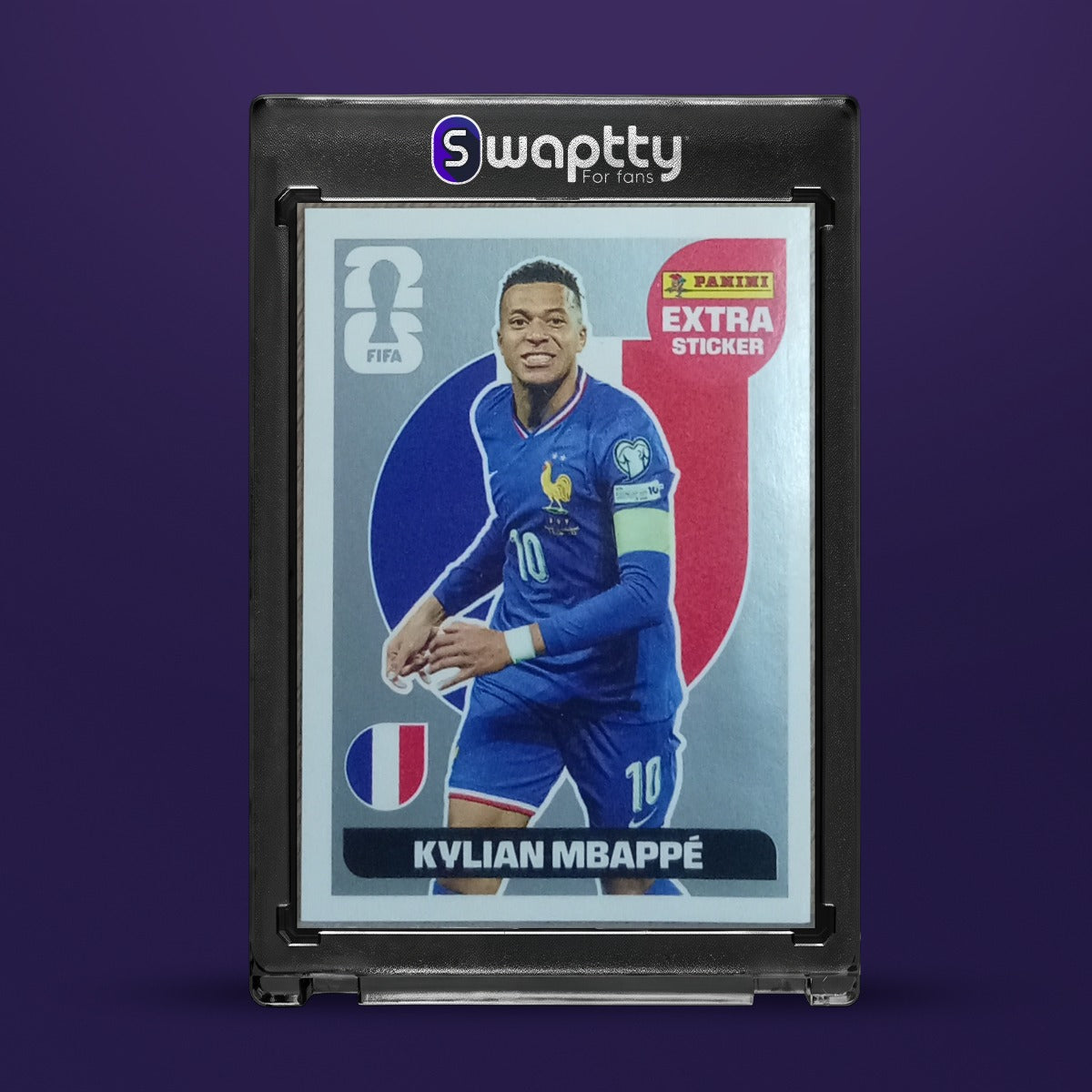 2026 Panini WC Extra Sticker Kylian Mbappé Silver — frente