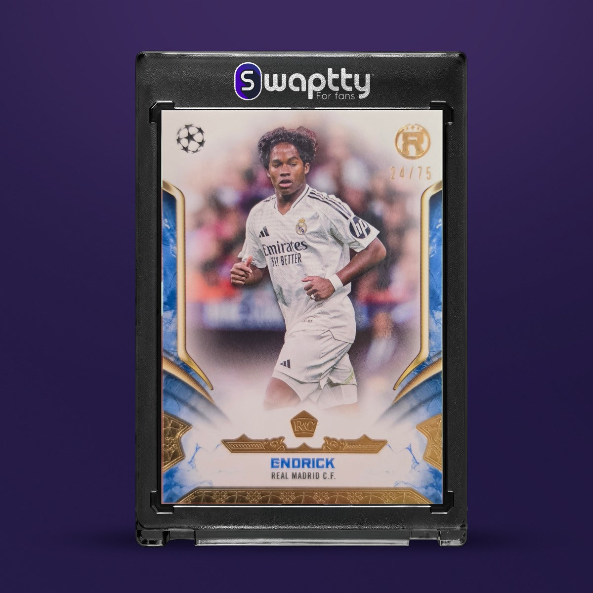 2025 UCL REAL MADRID ENDRICK RC /75 — frente