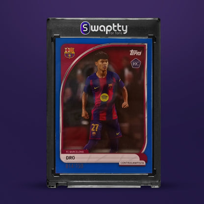 2026 Topps Barcelona Tin Duro RC Blue /150 — frente
