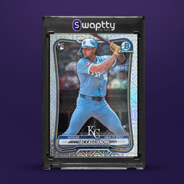 Jac Caglianone 2026 Bowman Chrome #75 Mojo Refractor  (RC) Royals — frente