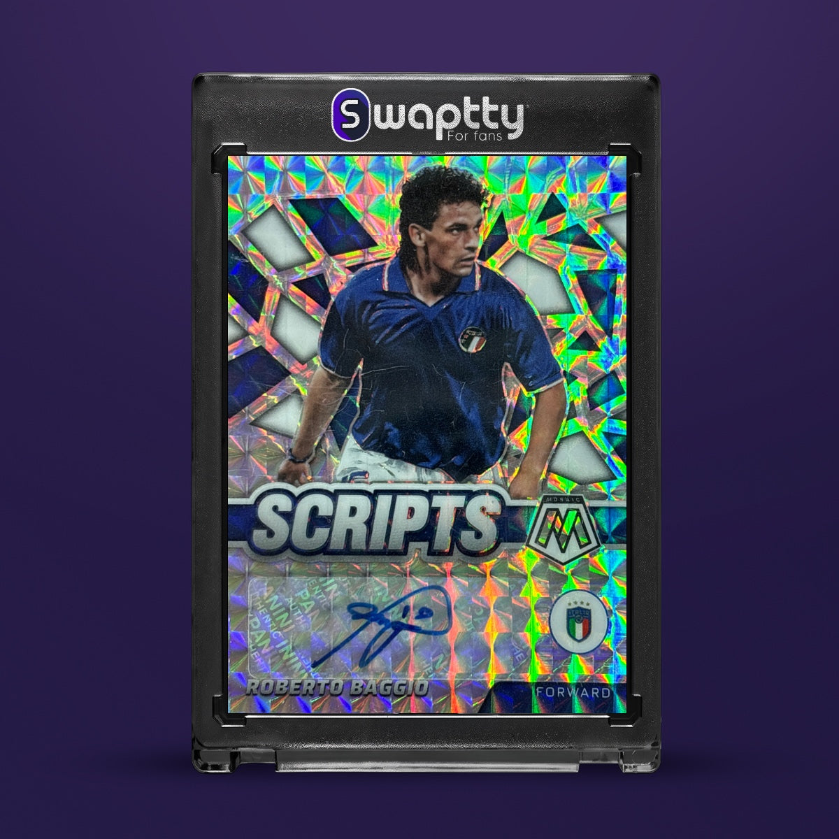 2021-22 Panini Mosaic Roberto Baggio Scripts Auto — frente