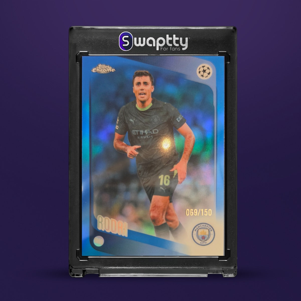 22-23 UCL TOPPS CHROME RODRI /150 — frente
