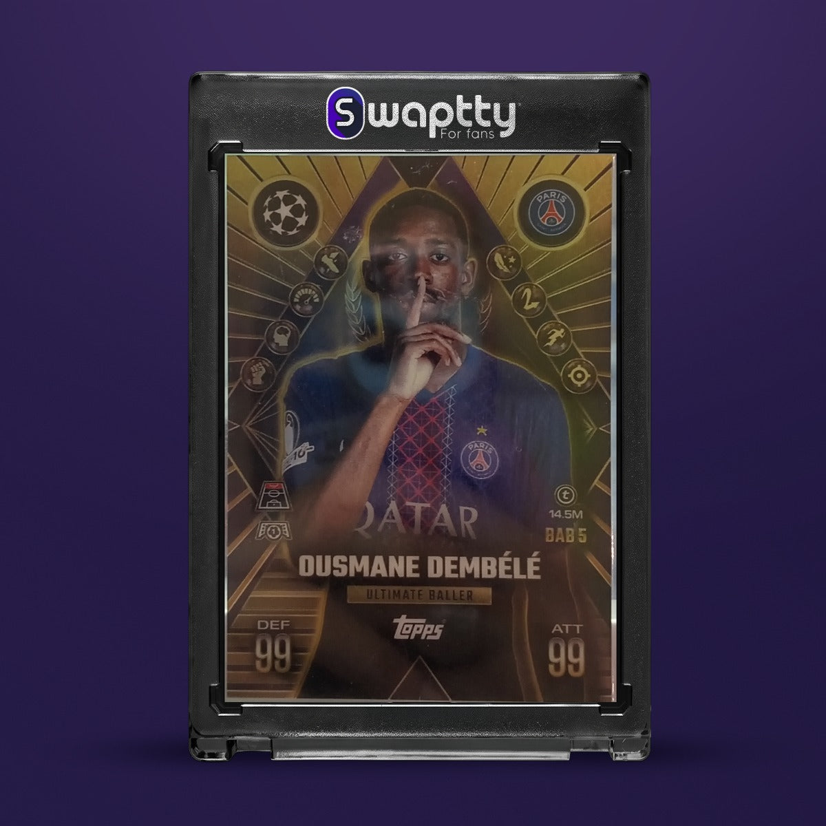 2025-26 Topps Match Attax Dusmane Dembélé — frente