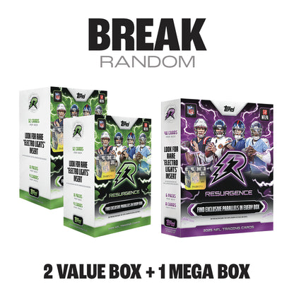 Break Topps NFL Resurgence – 2 Value Box + 1 Mega Box
