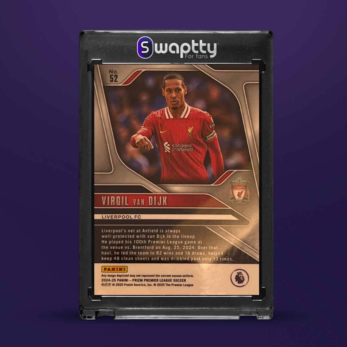 2024-25 Panini Prizm Virgil Van Dijk — reverso