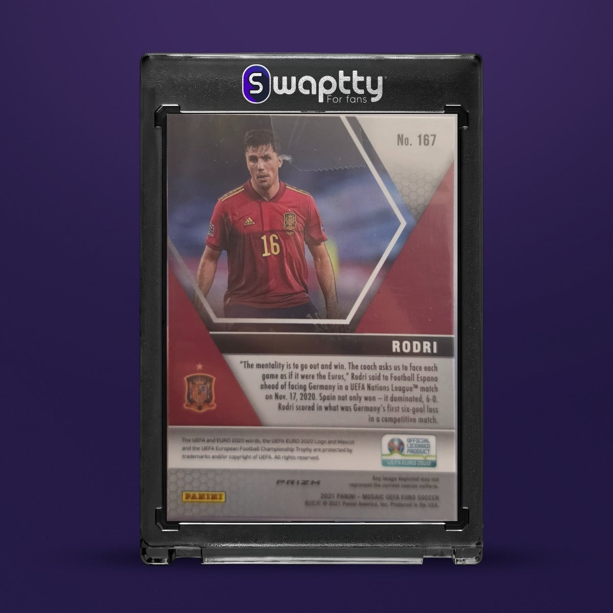 2021 PANINI PRIZM MOSAIC EURO 2020 COLOR MATCH — reverso
