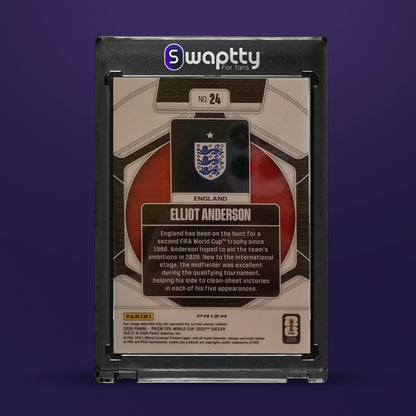 2026 Panini Prizm WC Trophy Hunting Elliot Anderson — reverso