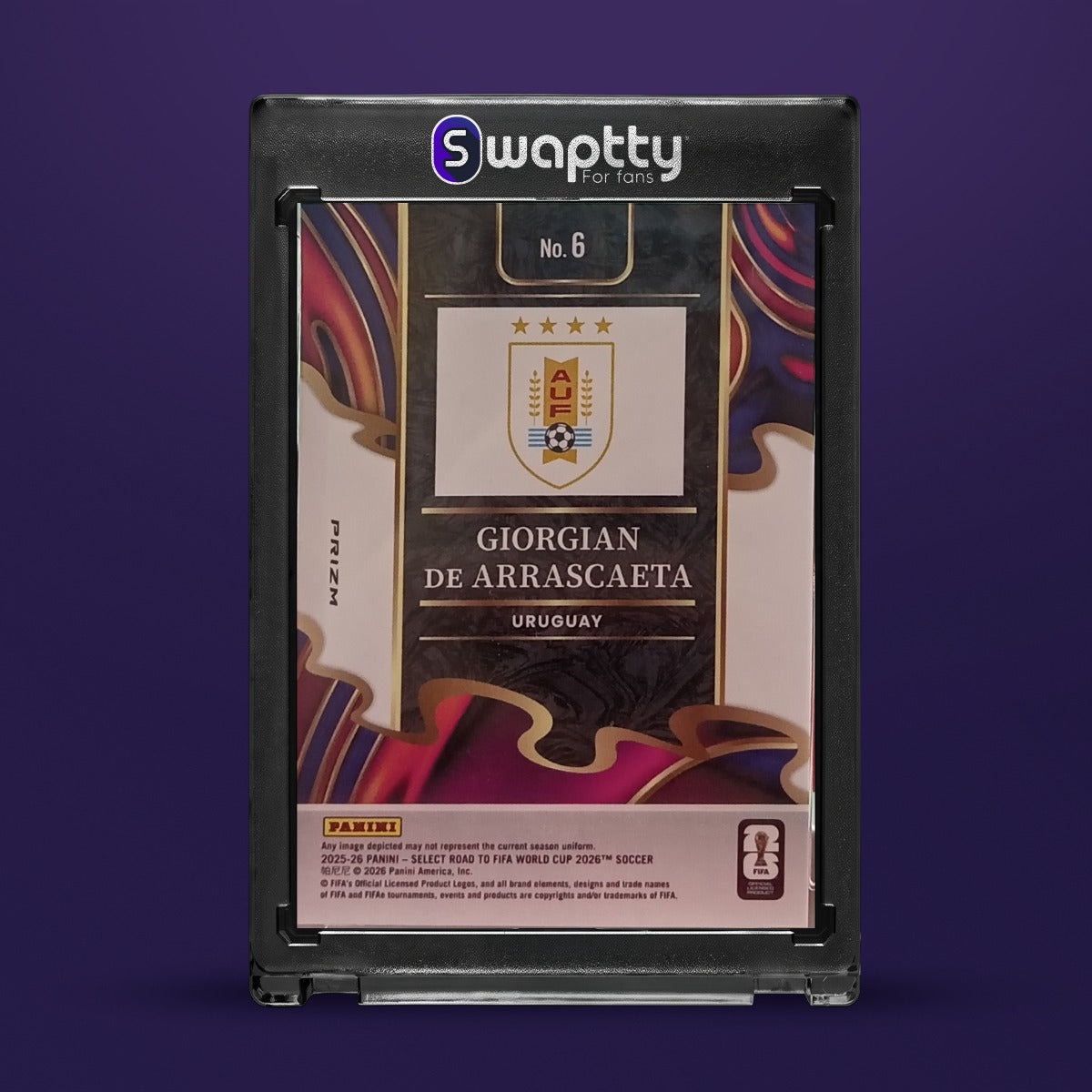 2025/26 Panini Select Road WC Unstoppable Giorgian De Arrascaeta — reverso