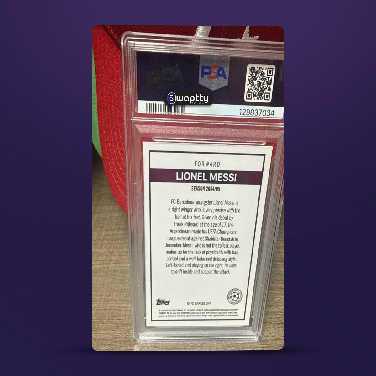 2020-2021 Lionel Mesi The Lost Rookie Cards — reverso