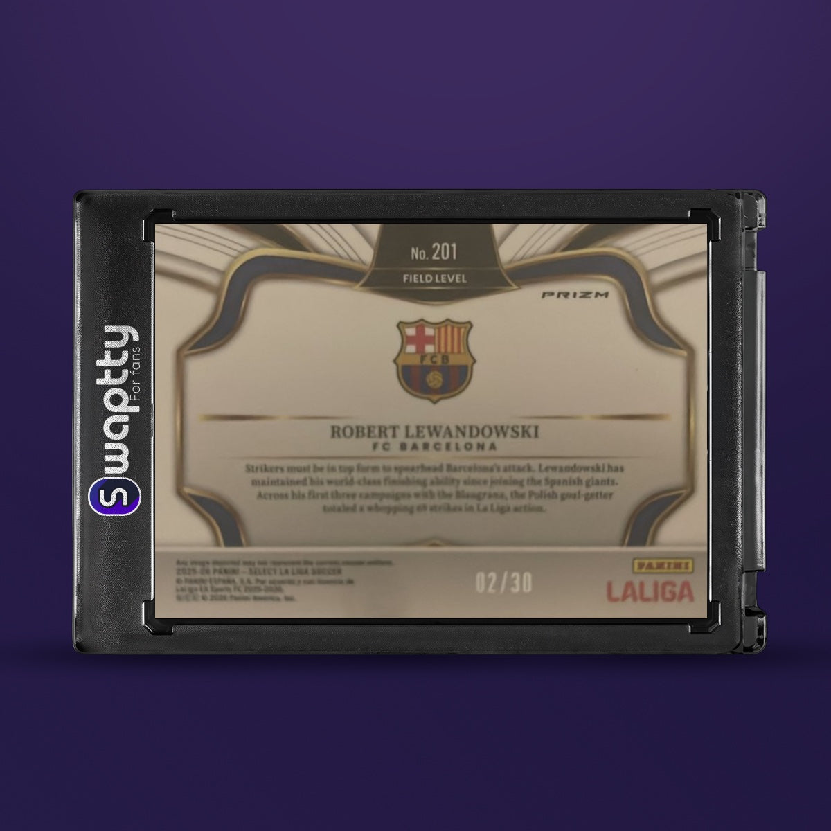 2025-2026 Panini Prizm Select La Liga Robert Lewandoswki 2/30 — reverso