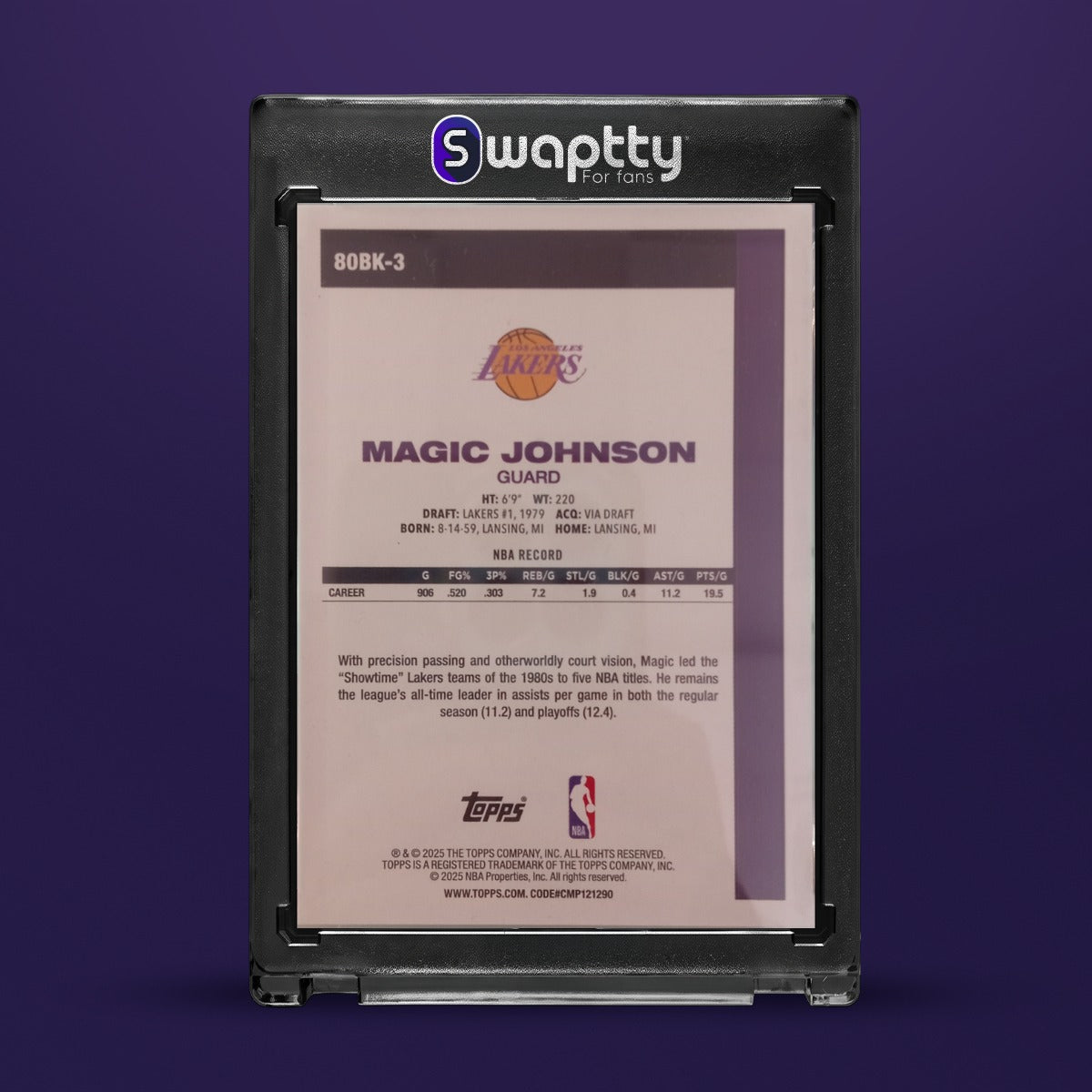 2025 Topps NBA Magic Johnson — reverso