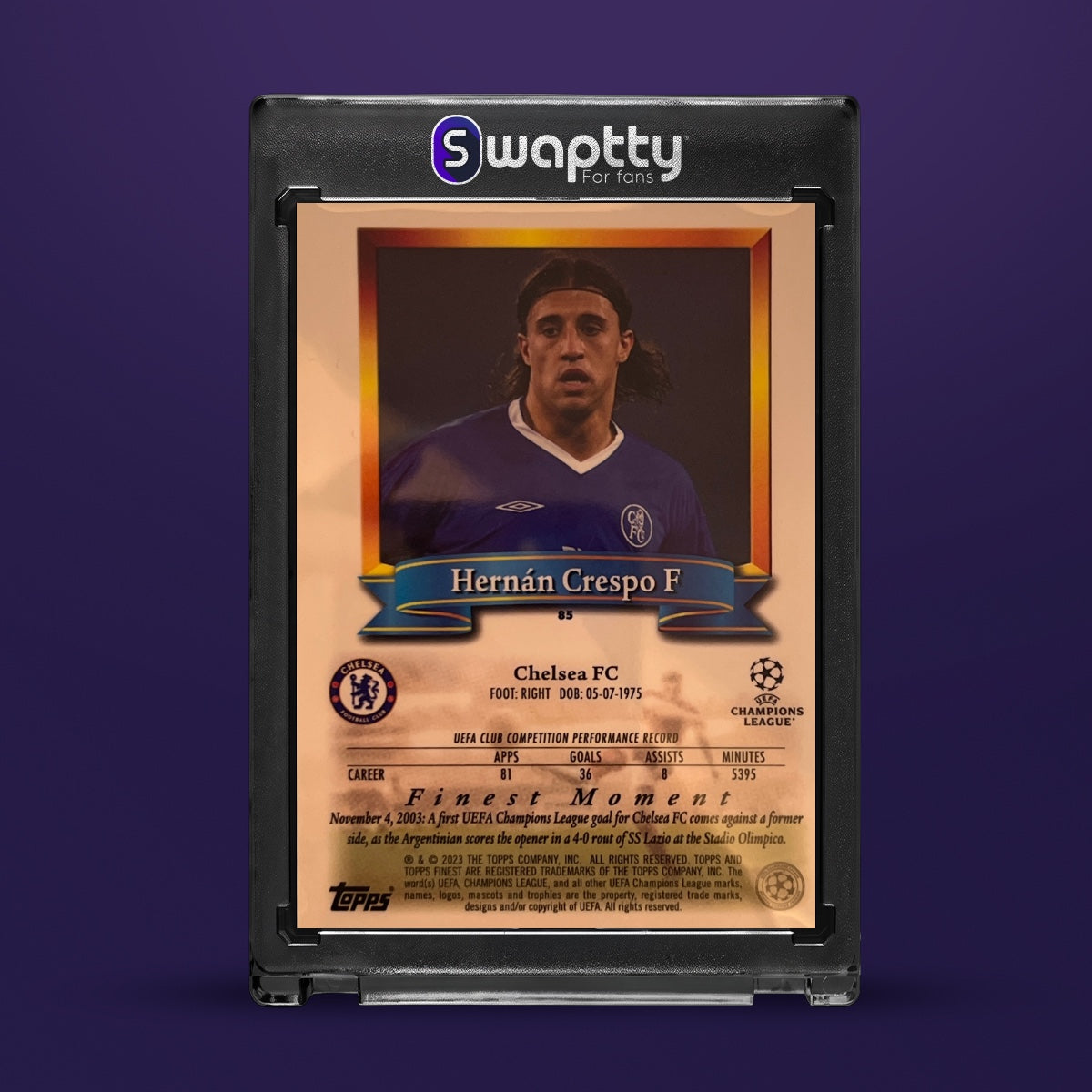 2023 Finest Moment Hernán Crespo — reverso