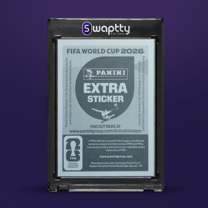 2026 Panini WC Extra Sticker Kylian Mbappé Silver — reverso