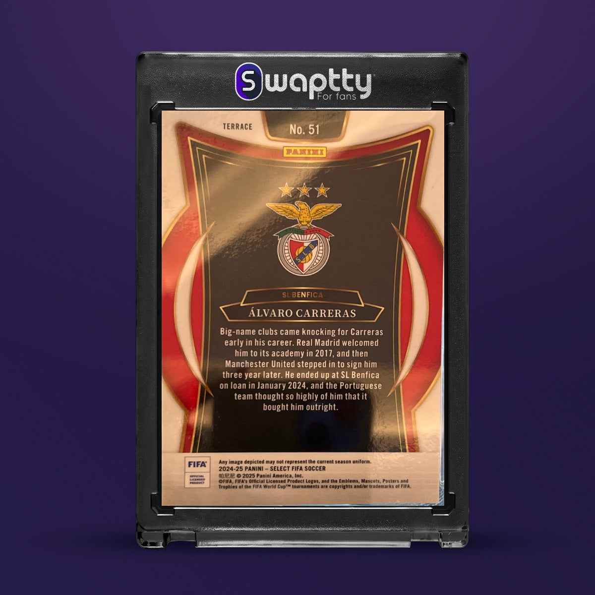 2024-25 Panini Select Álvaro Carreras — reverso