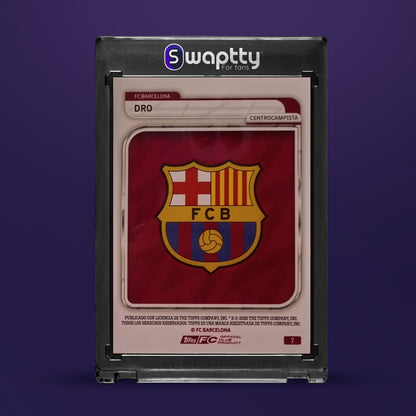 2026 Topps Barcelona Tin Duro RC Blue /150 — reverso