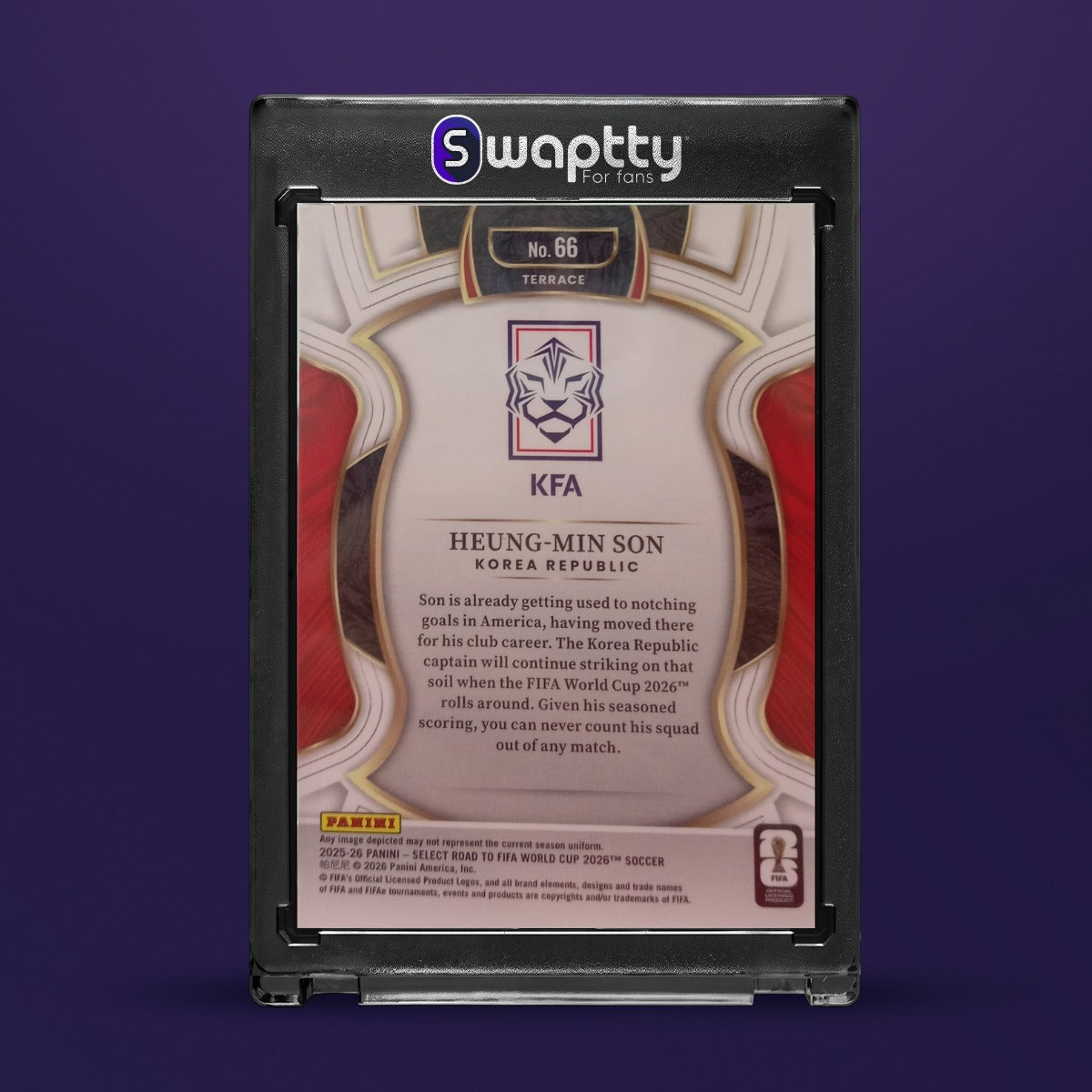 25/26 Panini Select Road To FIFA WC Heung-Min Son — reverso