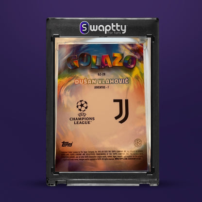 2025 Topps Chrome Dušan Vlahović — reverso