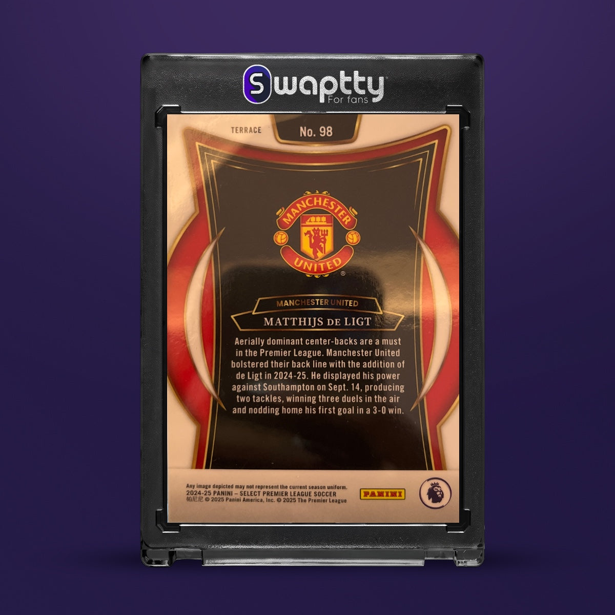 2024-25 Panini Select Matthijs de Ligt — reverso