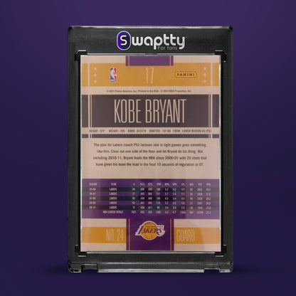 2011 Panini Classics Kobe Bryant — reverso