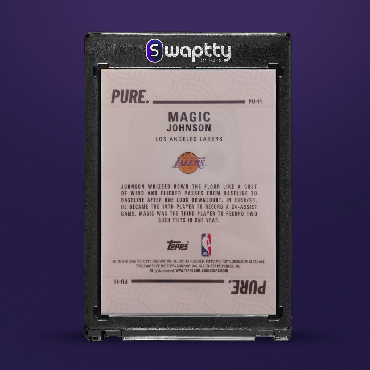 2026 Topps Pure Magic Johnson — reverso
